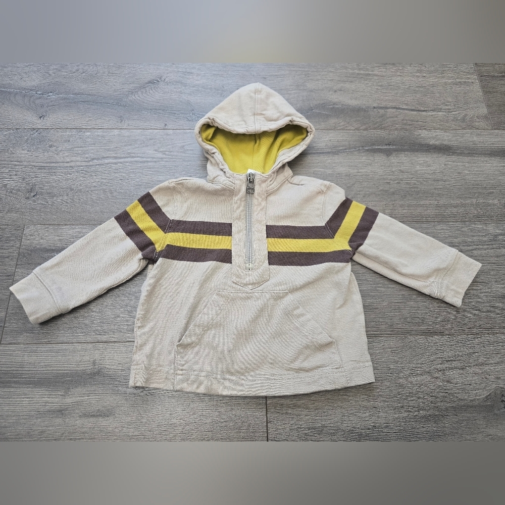Tea Hoodie Infant Size 12-18 Month Cotton Comfy Soft Warm Tan Brown Yellow